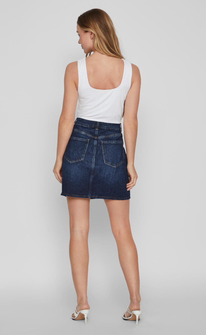 VILA Skjørt - Kaja - Dark Blue Denim