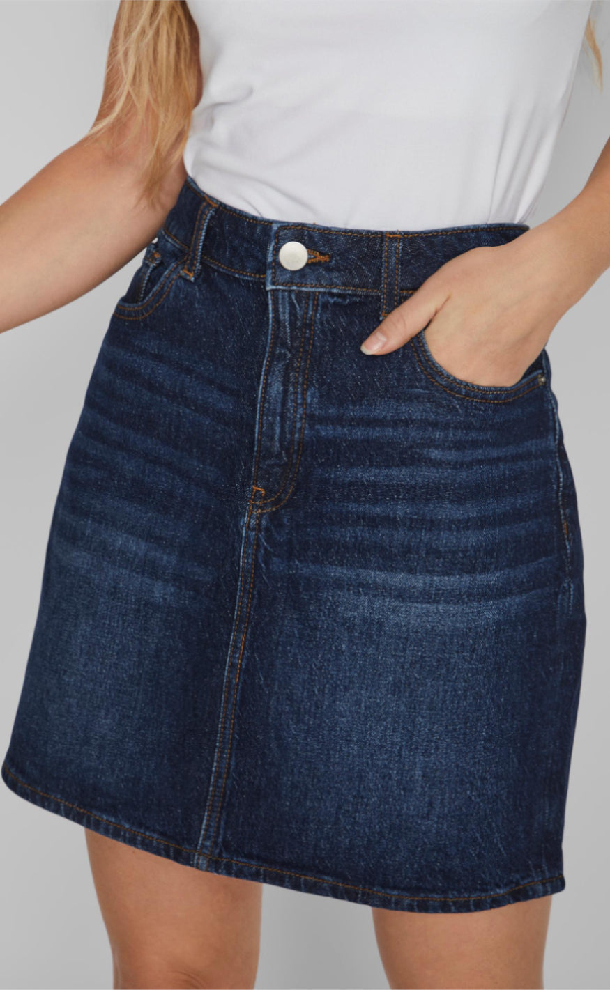 VILA Skjørt - Kaja - Dark Blue Denim