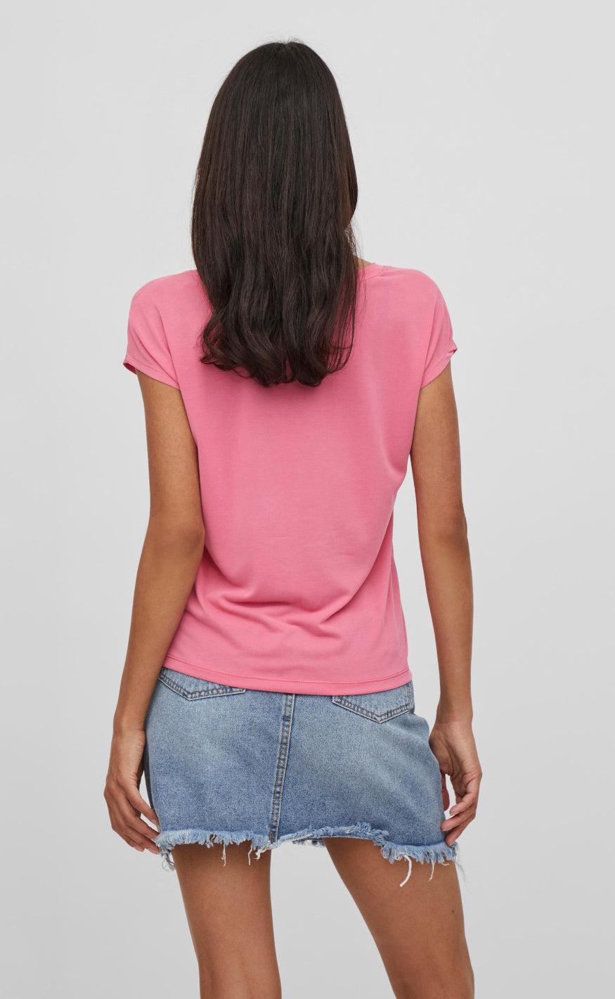 VILA Topp - Modala - Fandango Pink