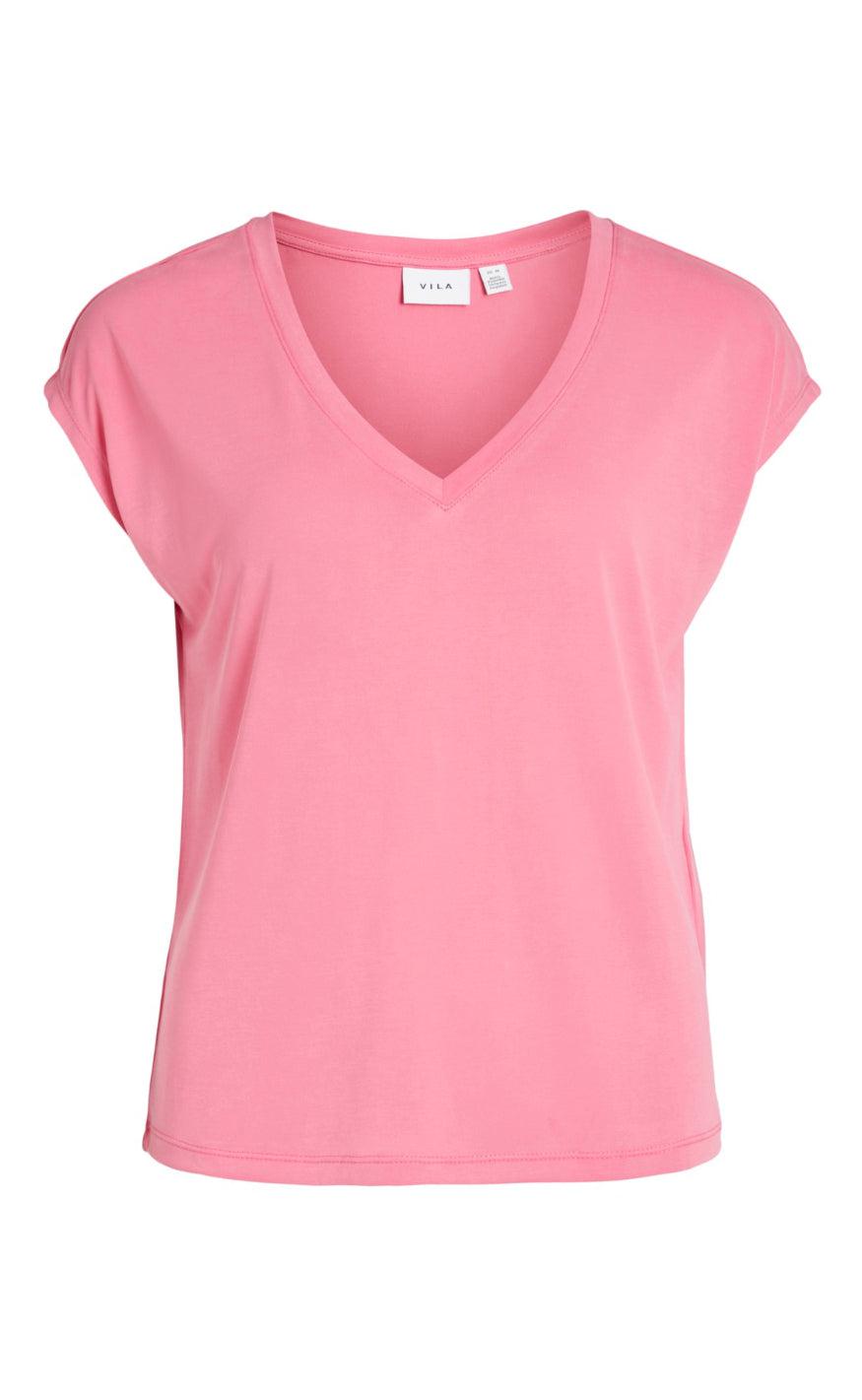 VILA Topp - Modala - Fandango Pink