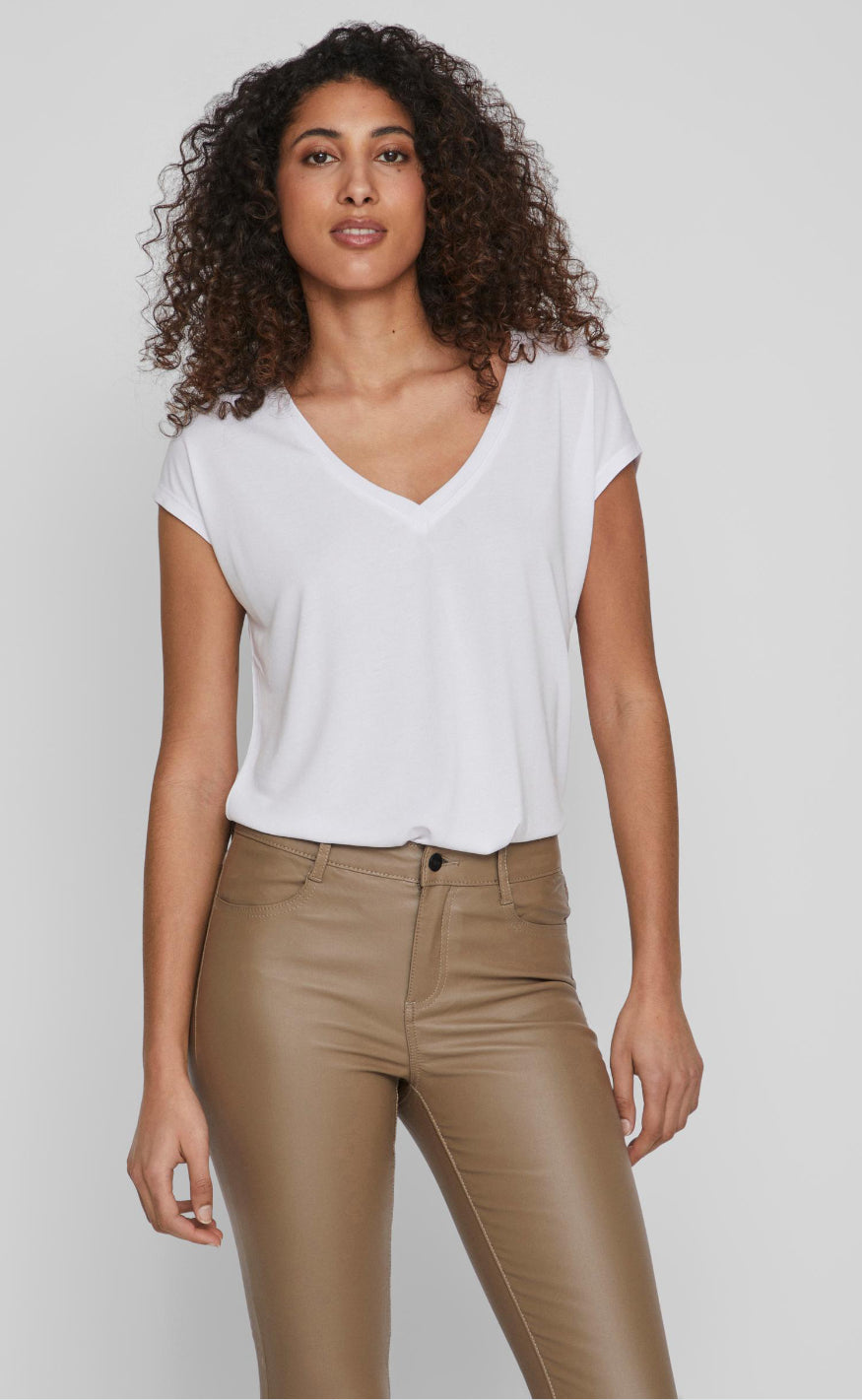 VILA Topp - Modala - White