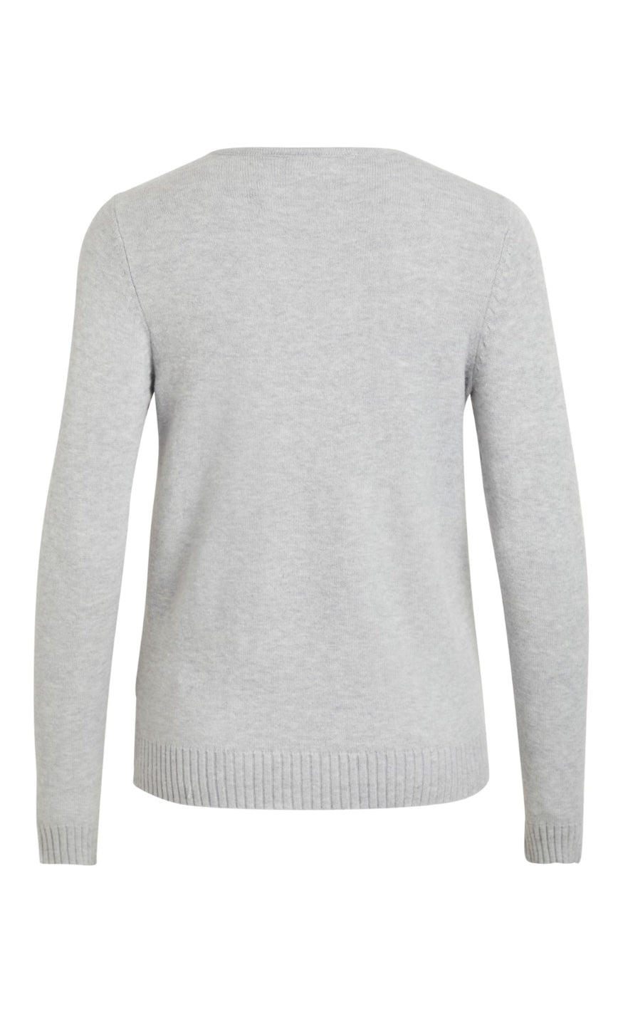 VILA Topp - Ril - Light Grey Melange