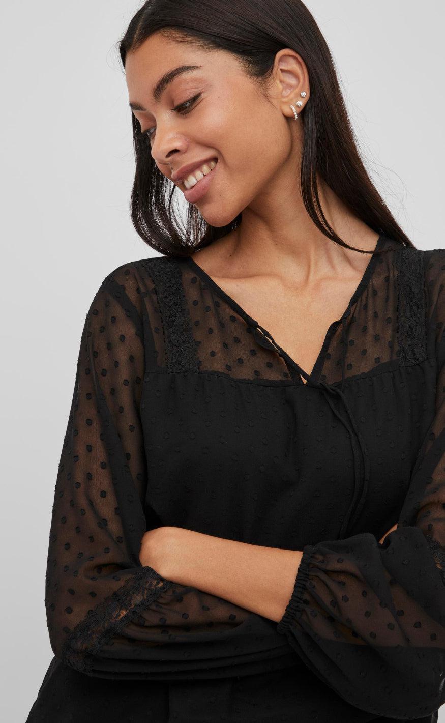 Vila Bluse - Edee - Black
