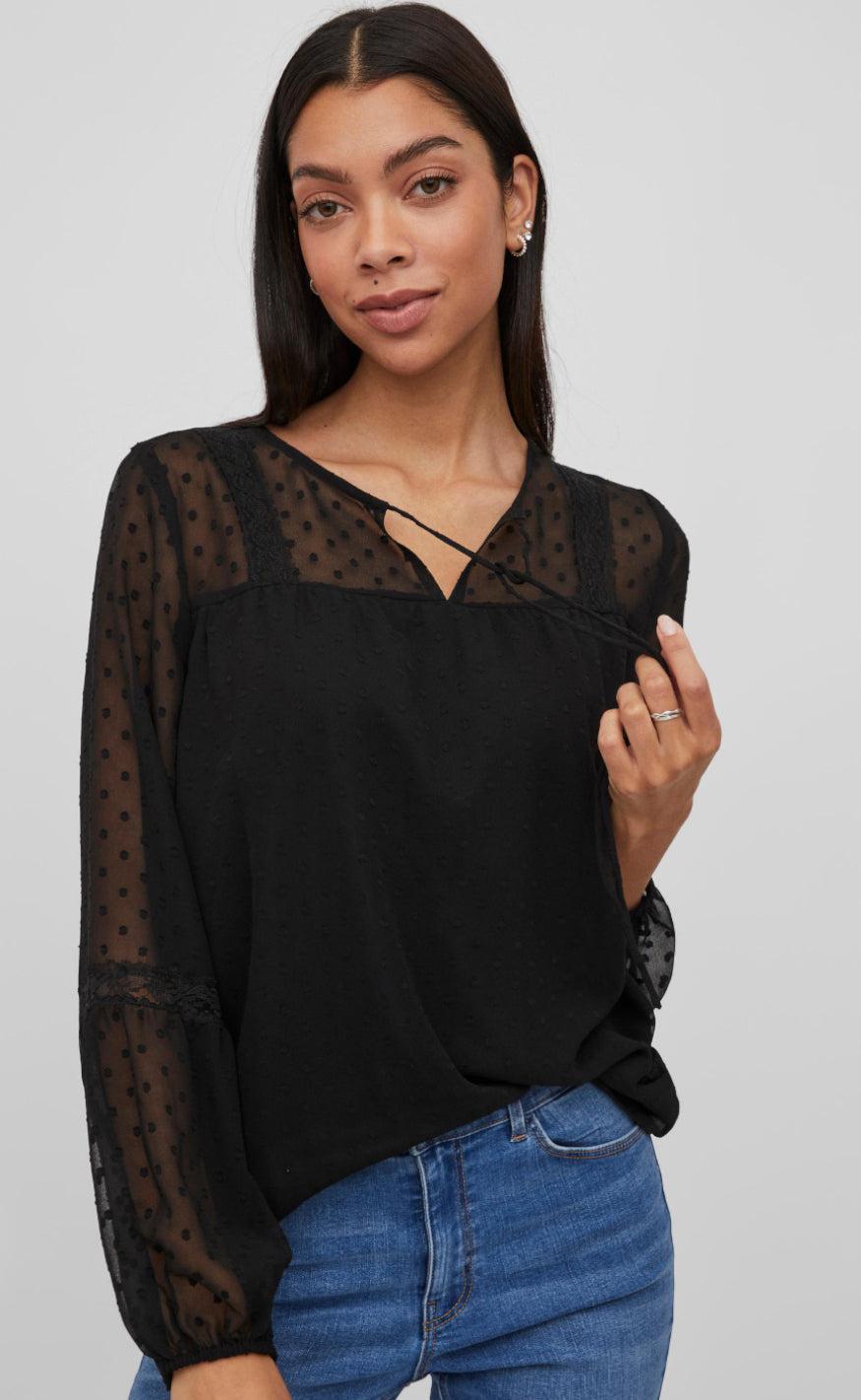 Vila Bluse - Edee - Black