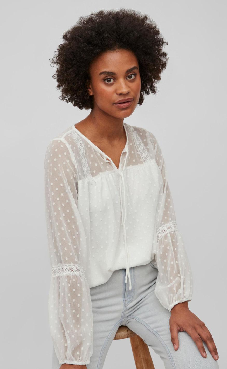 Vila Bluse - Edee - Snow White