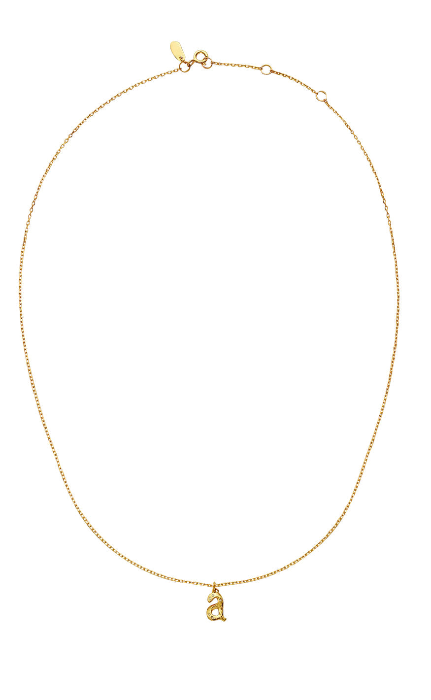 Maanesten Halskjede - A Alphabet - Gold Colour