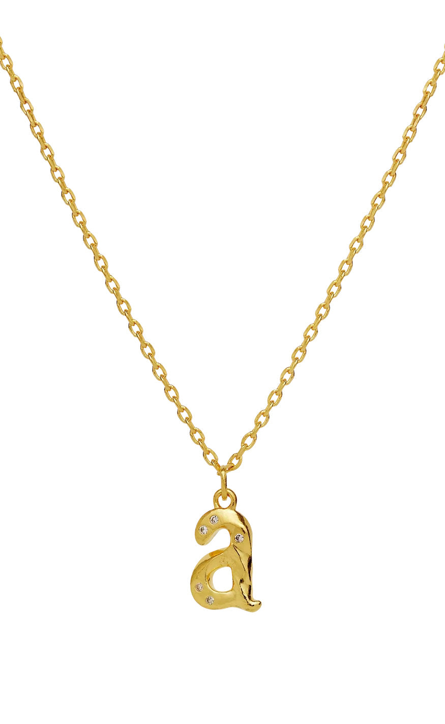Maanesten Halskjede - A Alphabet - Gold Colour