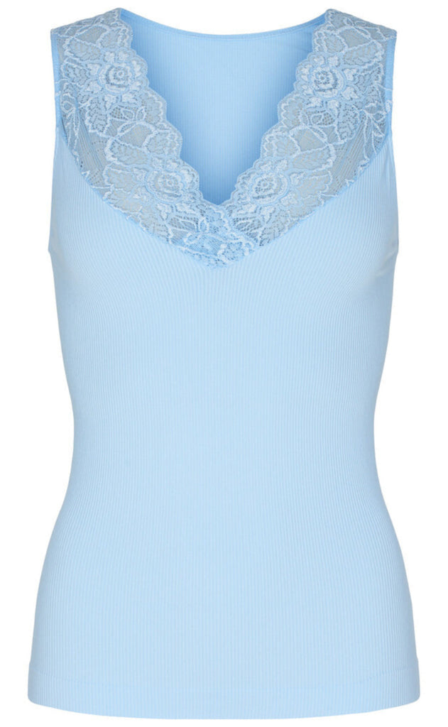 Tim & Simonsen Topp - Belen V-Lace - Azzurro