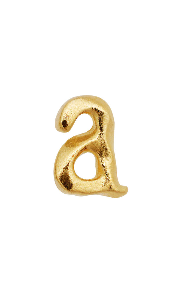 Maanesten Ørering - Alphabet Single - Gold Colour