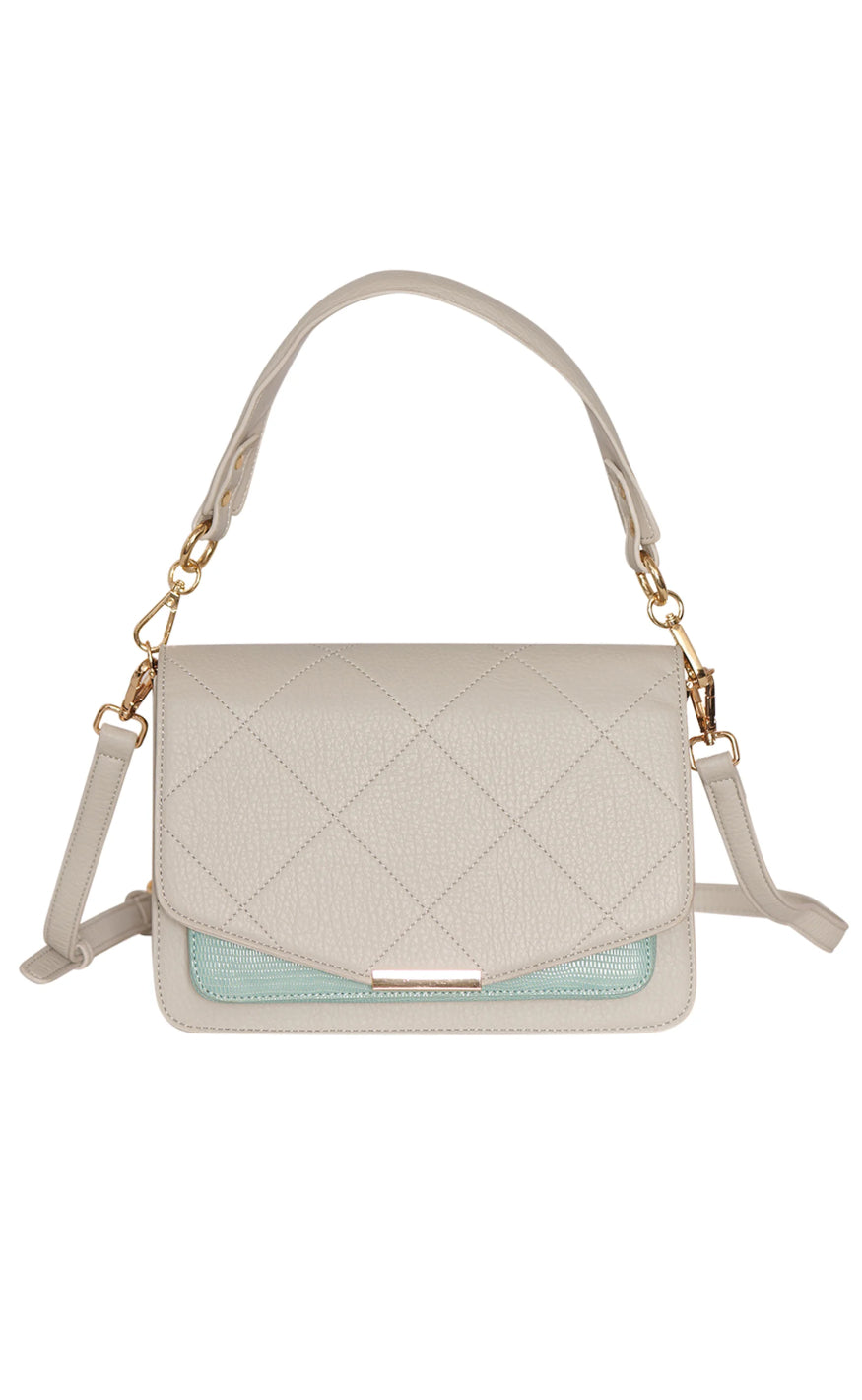 Noella Veske - Blanca Multi Compartment - Mint Lizard/Grey