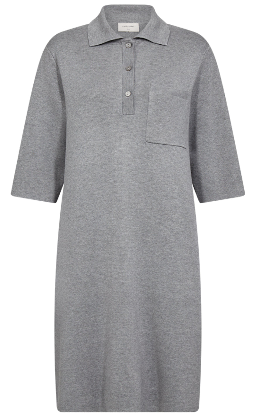 Freequent Kjole - Ani - Medium Grey Melange