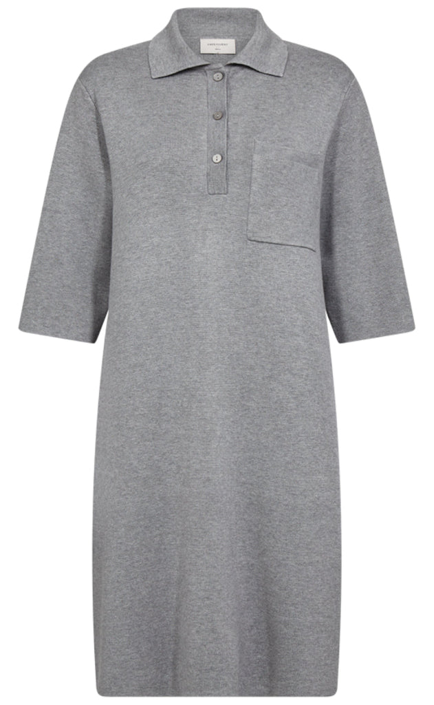 Freequent Kjole - Ani - Medium Grey Melange