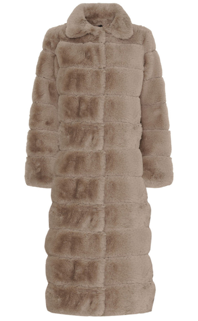 Notyz Jakke - Fake Fur Long - Sand