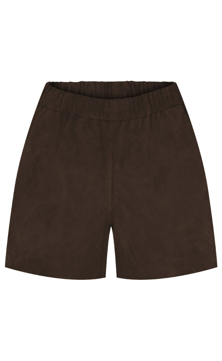 Notyz Shorts - Suede 11193 - Dark Chocolate Brown