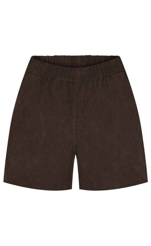 Notyz Shorts - Suede 11193 - Dark Chocolate Brown
