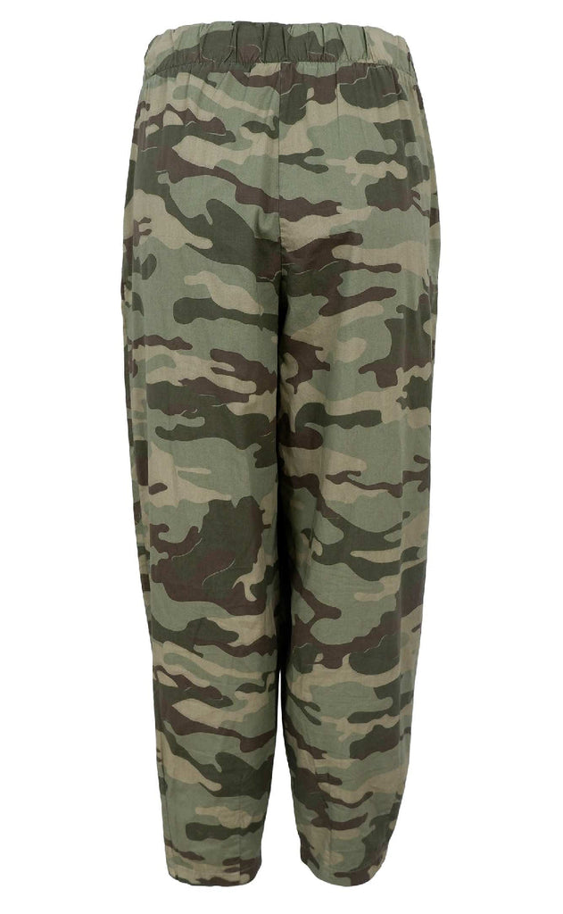 Black Colour Bukser - Abbie Barrel - Camouflage