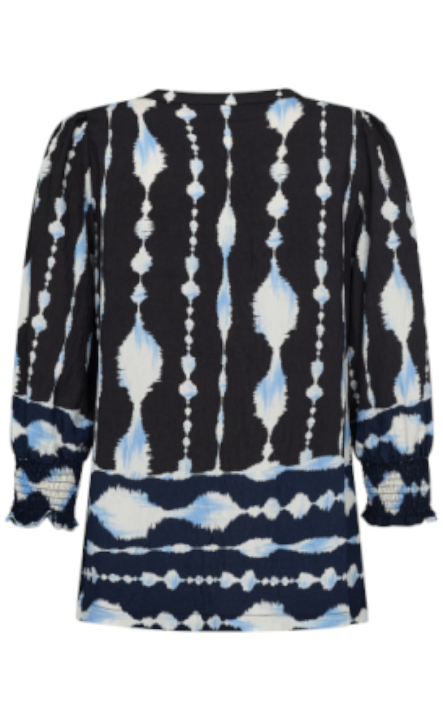 Freequent Skjorte - Aby - Black W. Navy Blazer