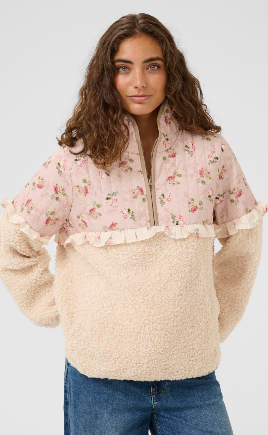 Culture Jakke - Aiko Catina Teddy - Whitecap