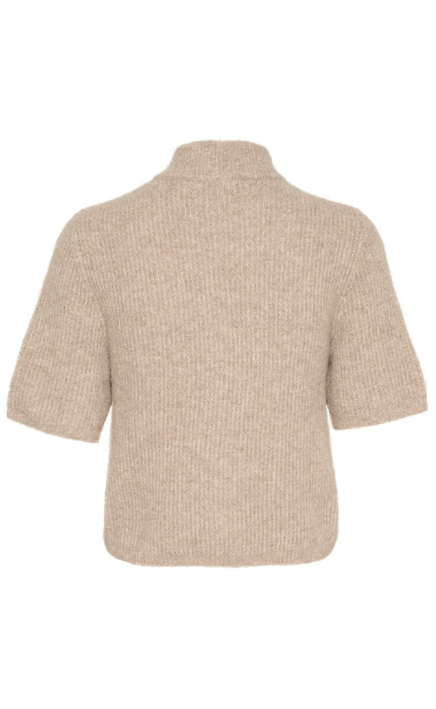 Gestuz Cardigan - Alpha SS - Warm Sand Melange