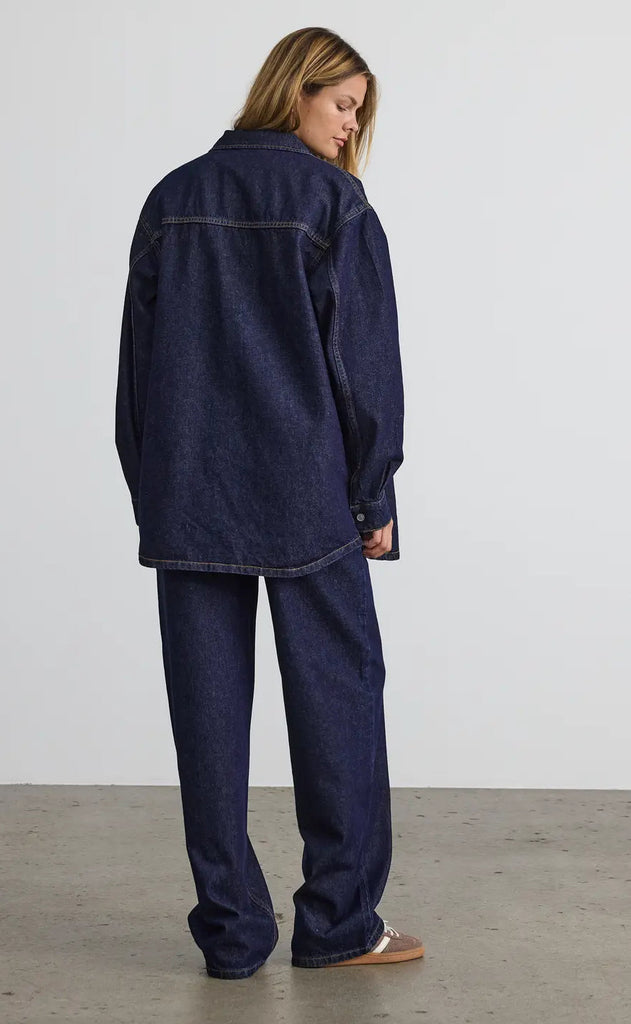 Noisy May Jakke - Alva L/S - Dark Blue Denim