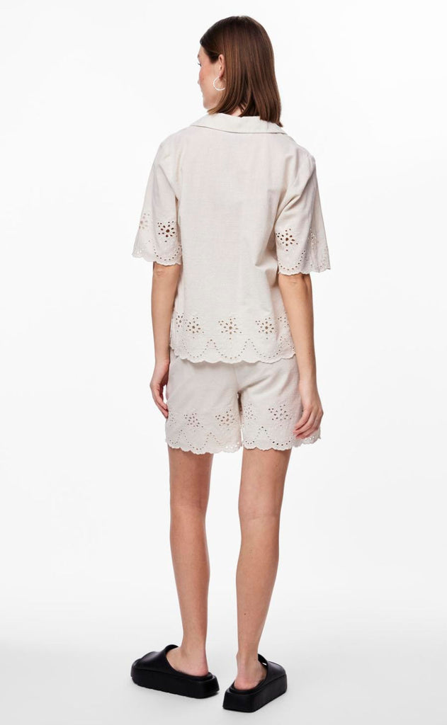 Pieces Shorts - Almina Embroidery - Birch