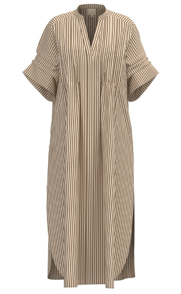 Gossia Kjole - Alexa - Creme Brown Stripes