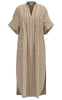 Gossia Kjole - Alexa - Creme Brown Stripes