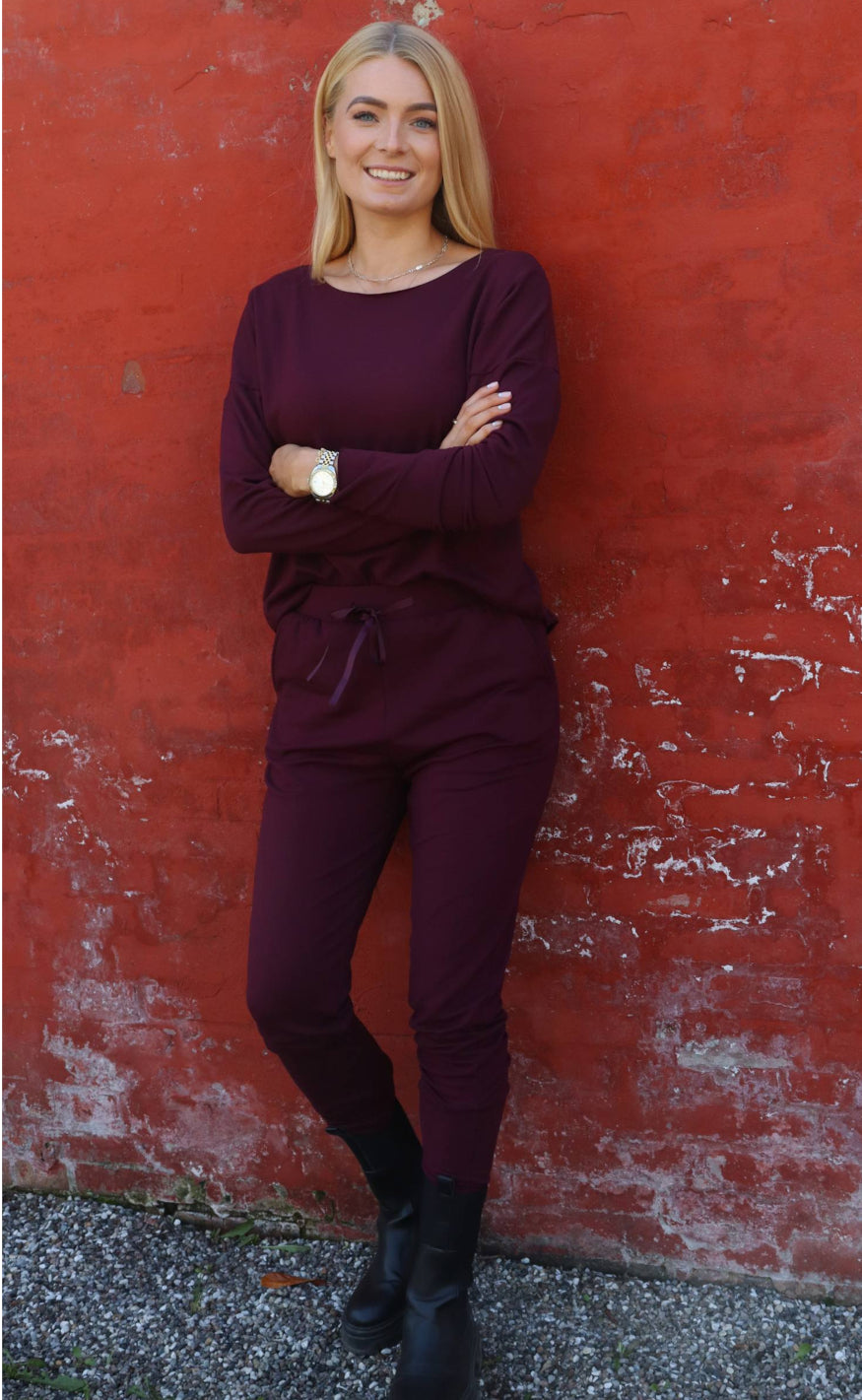 Liberte Bukser - Alma Fleece - Bordeaux