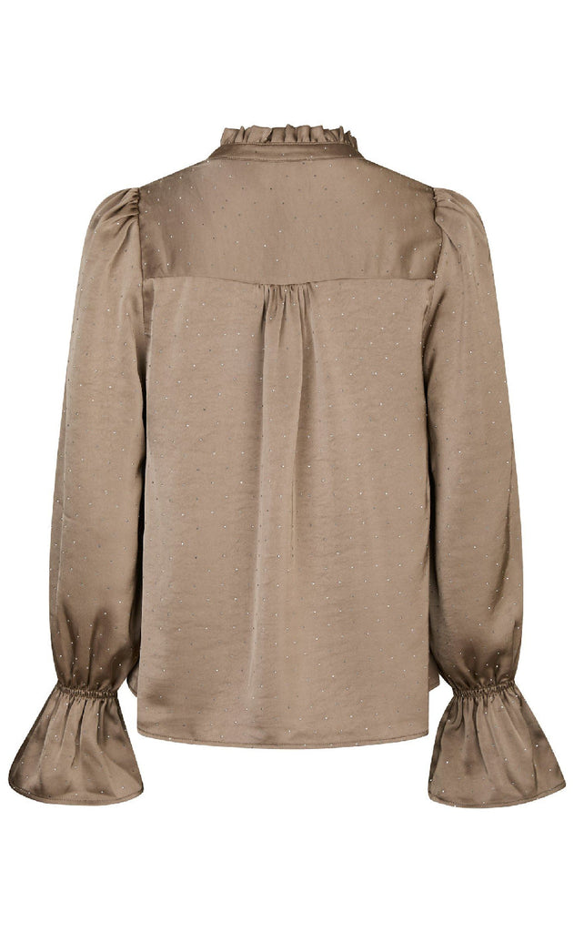 Neo Noir Bluse - Amara - Dark Taupe