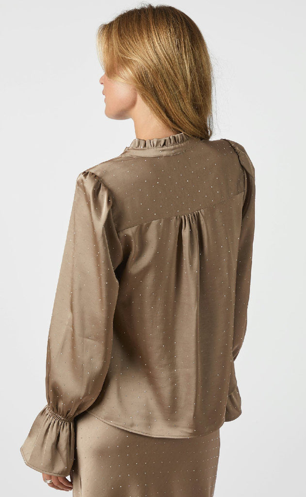 Neo Noir Bluse - Amara - Dark Taupe