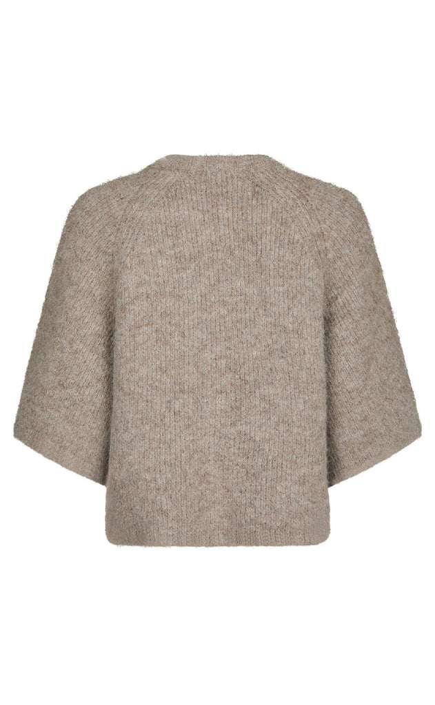 Neo Noir Cardigan - Amaya Fluffy - Beige Melange