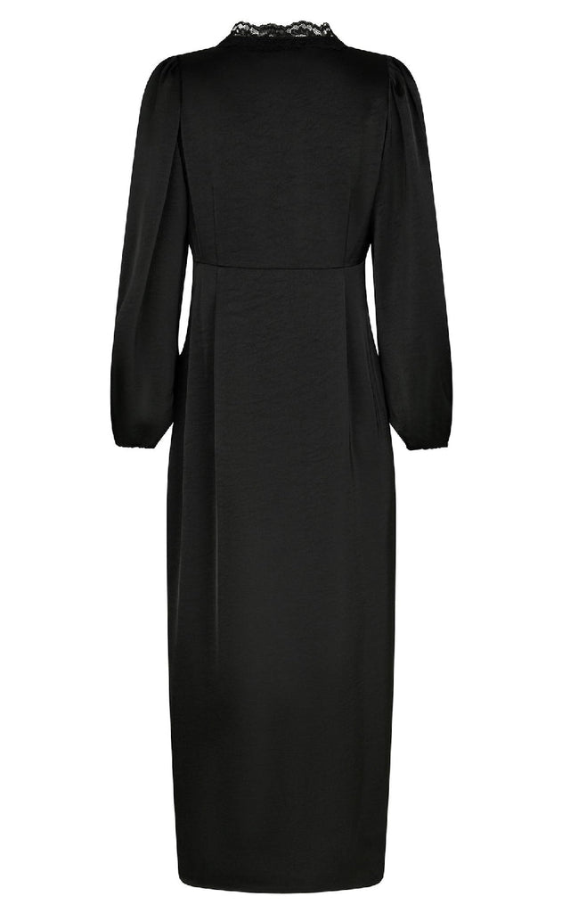 Neo Noir Kjole - Anio Heavy Sateen - Black