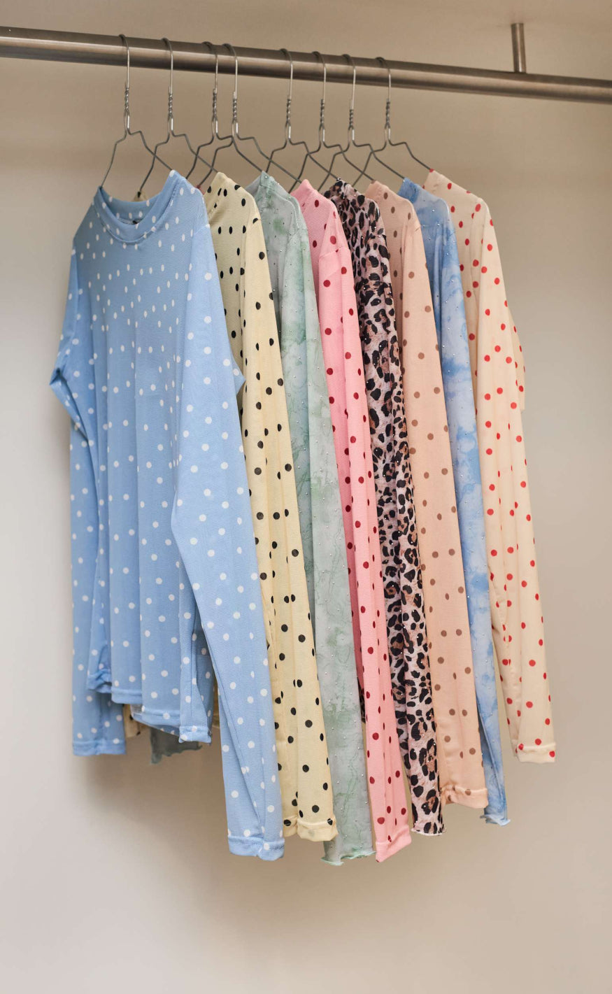 Black Colour Bluse - Annie Mesh - Powder Dot