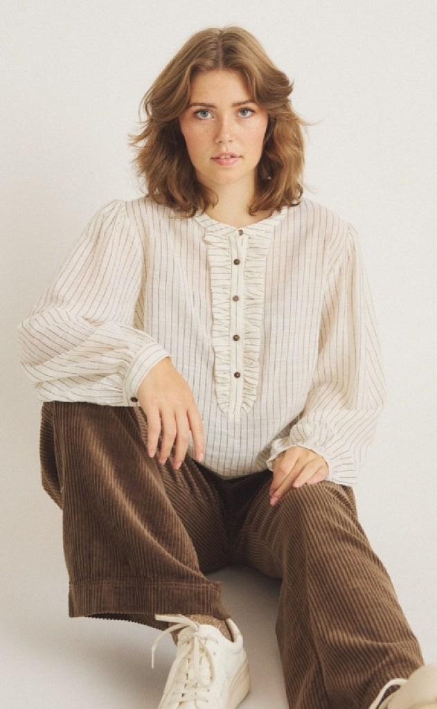 Luxzuz Bluse - Anso - Cream