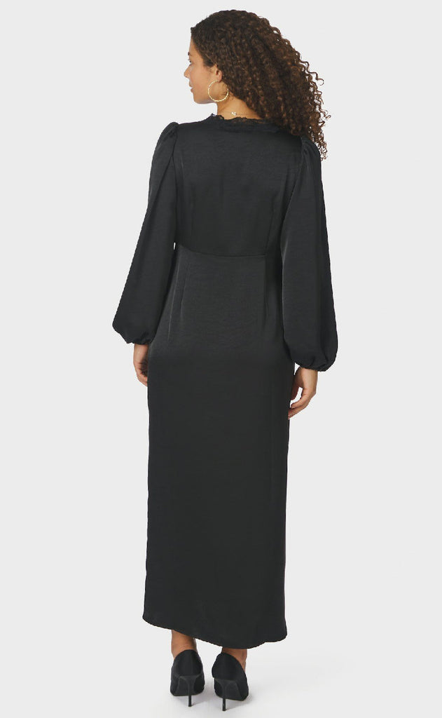 Neo Noir Kjole - Anio Heavy Sateen - Black