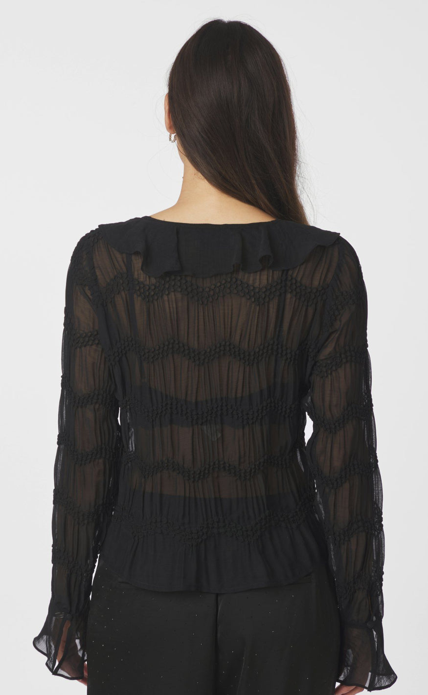 Neo Noir Bluse - Anika Crepe - Black