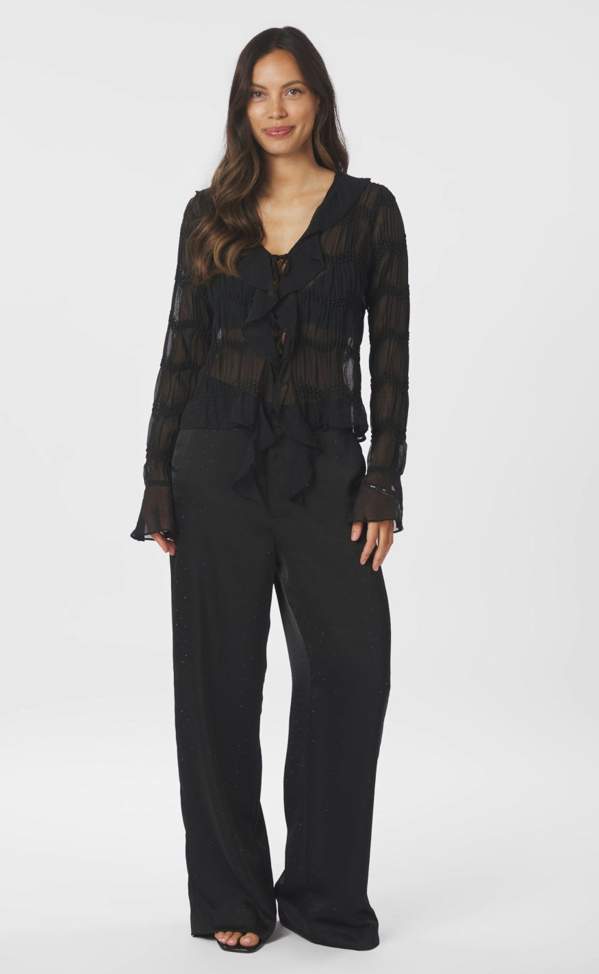 Neo Noir Bluse - Anika Crepe - Black