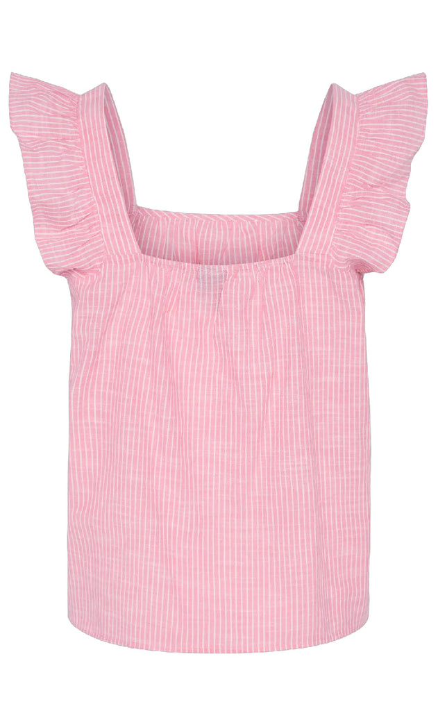 Pieces Topp - Apia - Pink Lemonade/Bright White