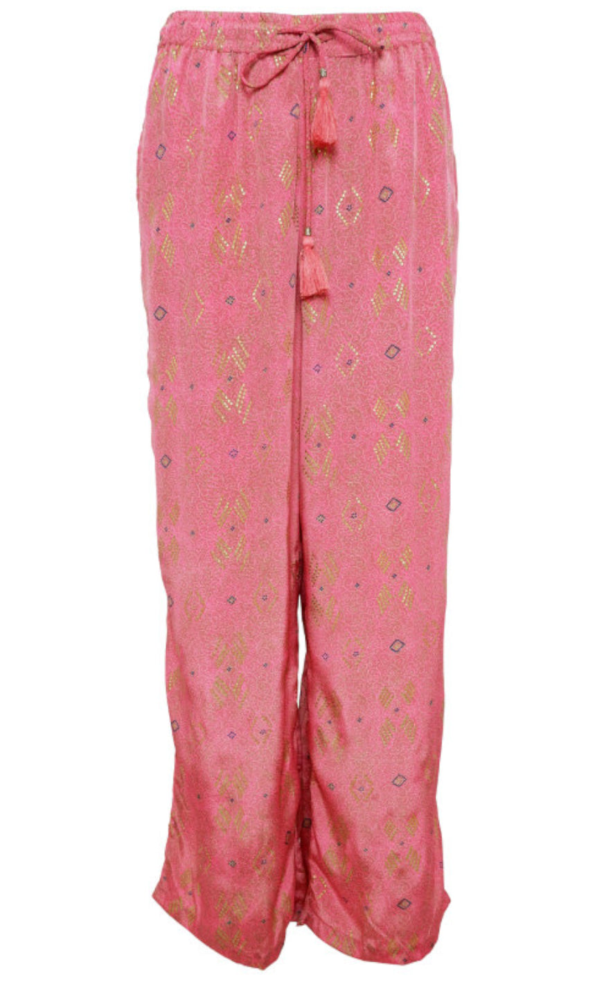 Black Colour Bukser - Luna - Argyle Pink