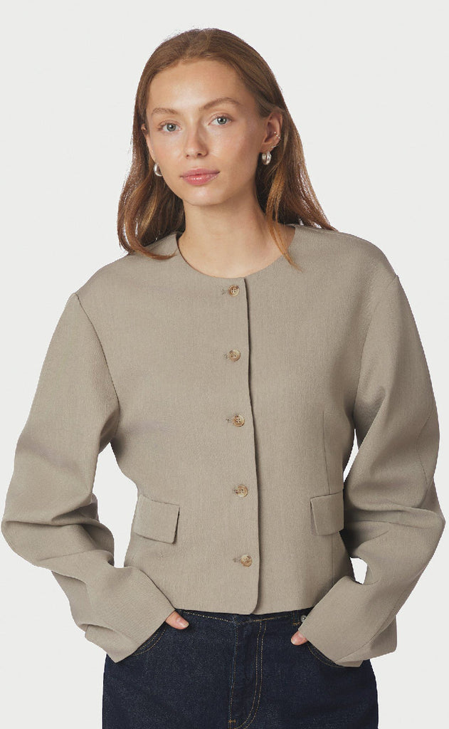 Neo Noir Blazer - Aranti Structure Curve - Warm Grey