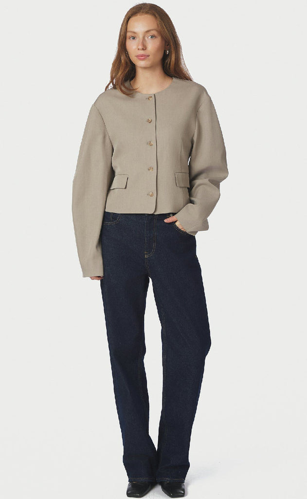 Neo Noir Blazer - Aranti Structure Curve - Warm Grey