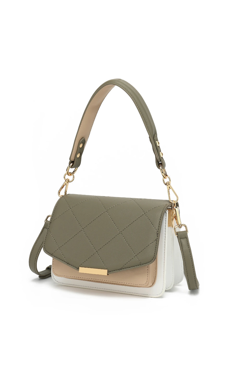 Noella Veske - Blanca Multi Medium - Army/ White/ Beige
