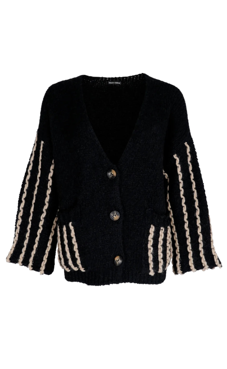 Black Colour Cardigan - Augusta - Black