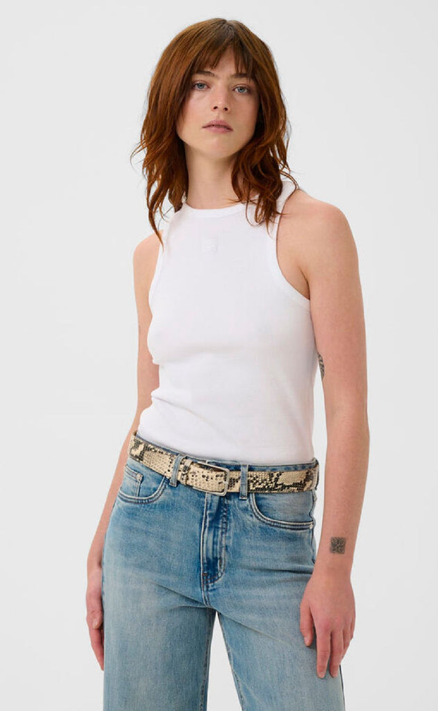 Gestuz Topp - Drew Logo Tank 2.0 - Bright White