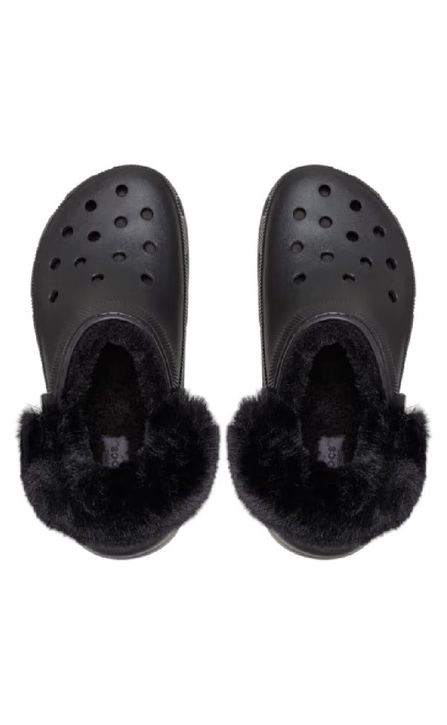 Crocs Træsko - Classic Platform Fuzz Lined - Black