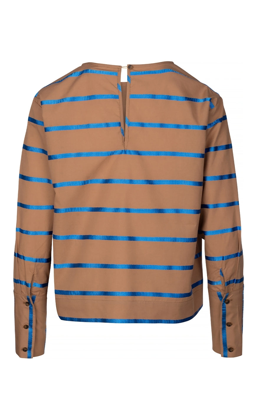 One Two Luxzuz Bluse - Albin - Bone Brown