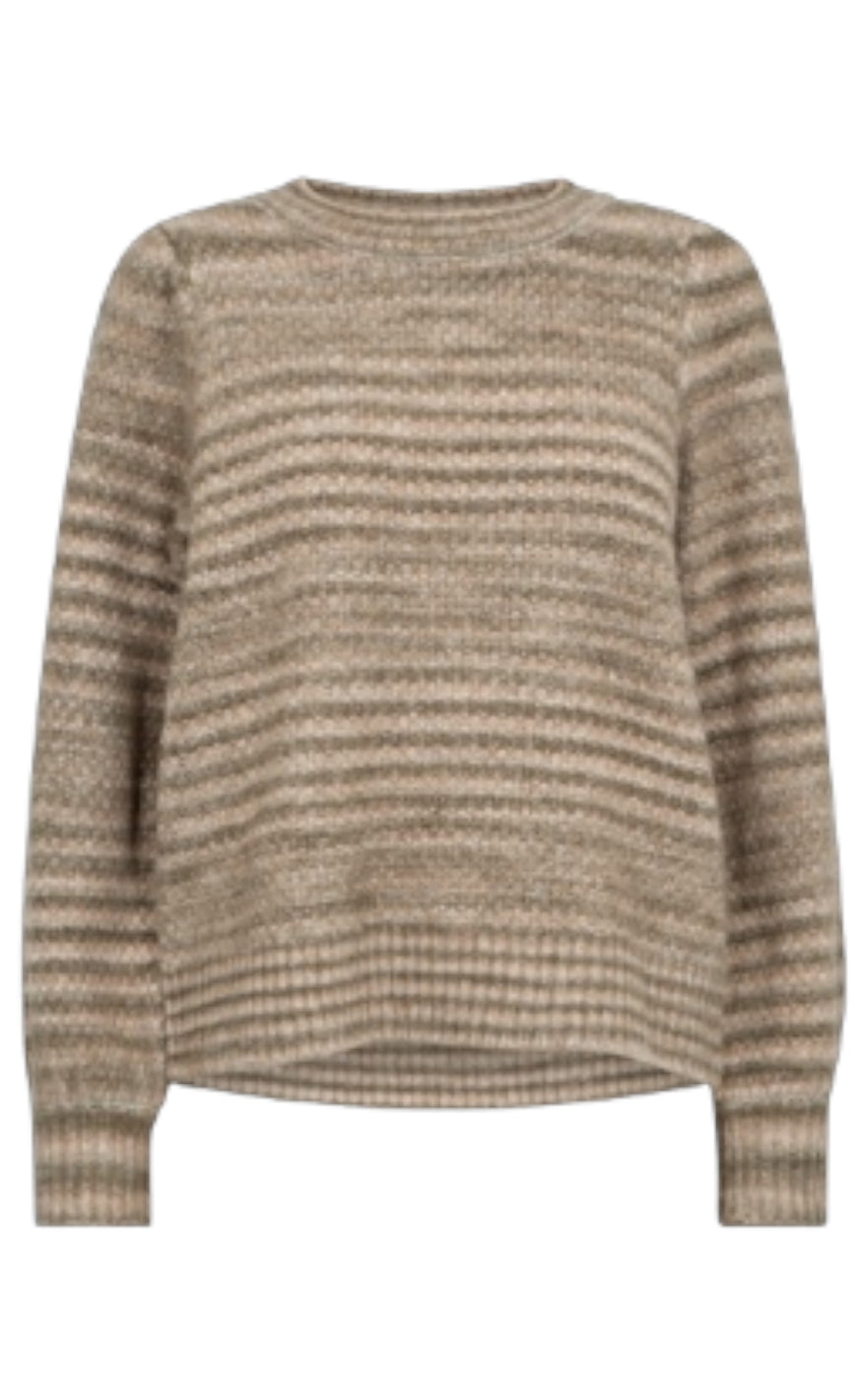 Freequent Pullover - Pulzy - Deep Linchen Green W. Moonbean