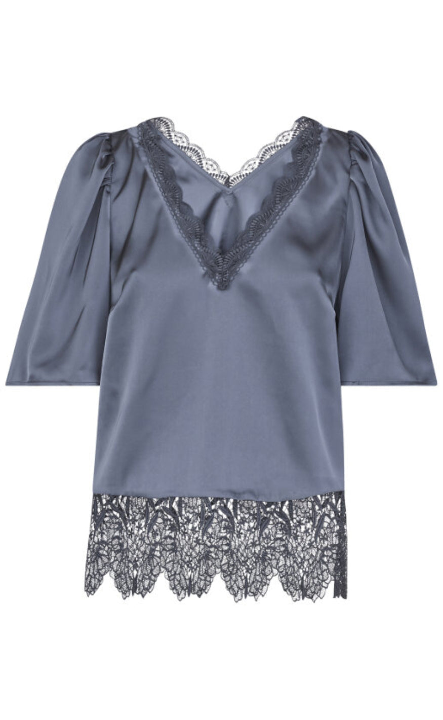 Love & Divine Bluse - Love1079 - Grey/Black