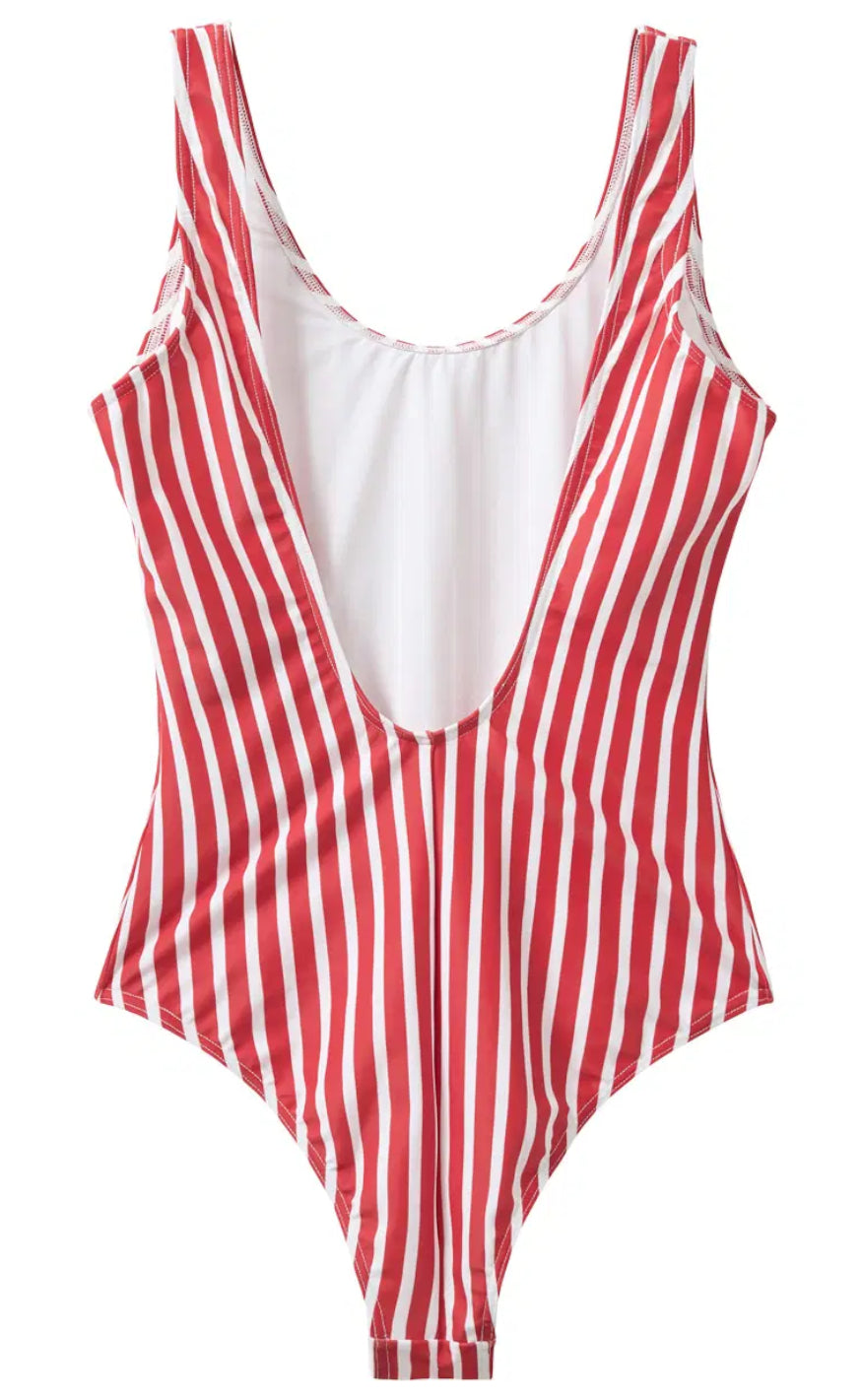 H2O Badedrakt - Stripe Swim - Red