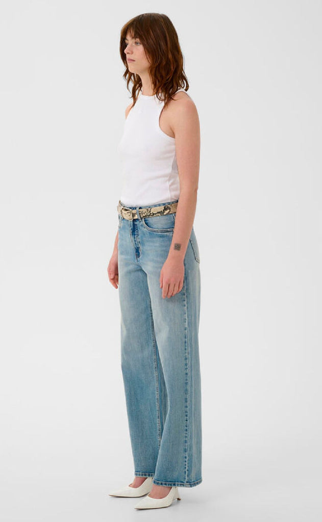 Gestuz Topp - Drew Logo Tank 2.0 - Bright White